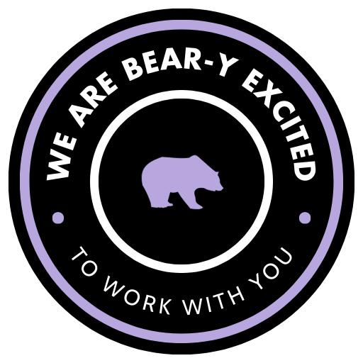 Badge - Black - We Are Bear-y Excited to Work With You